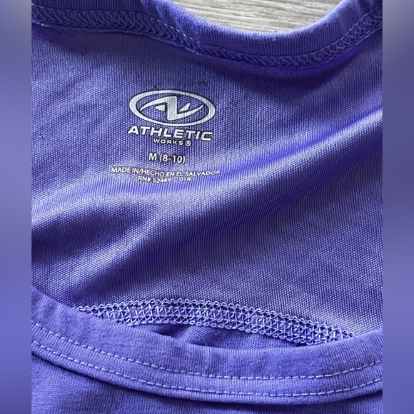 Athletic Works Blue Muscle Tee with Cut Out Design - Picture 3 of 3